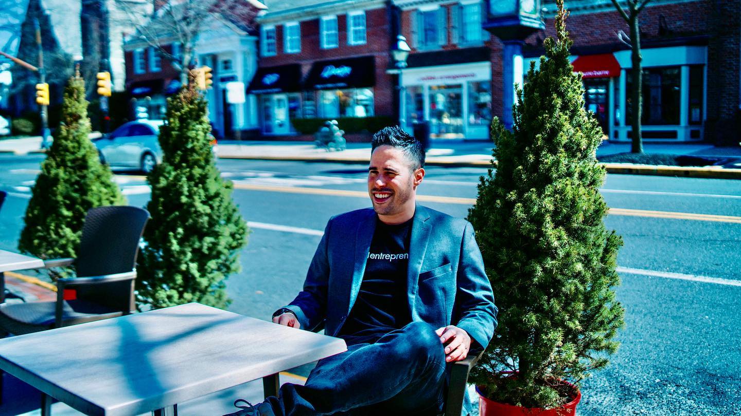 Matthew Auterson laughing outside